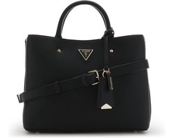 GUESS schoudertas Meridian II Girlfriend Satchel Black zwart