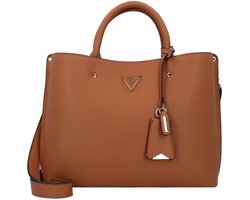 GUESS schoudertas Meridian II Girlfriend Satchel Cognac bruine