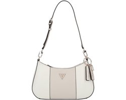 GUESS Schoudertas Noelle II Top Zip Shoulder Bag Cream White / Taupe Crème