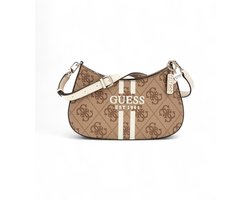 GUESS schoudertas Noelle II Top Zip Shoulder Bag Latte Logo Lichtbruin