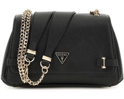 GUESS Schoudertas Rosalba Convertible Xbody Flap Bag Black Zwart