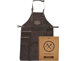 Hide & Stitches barbecue / grill Schort - Donkerbruin.