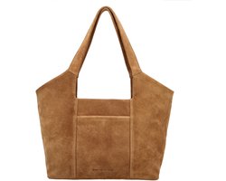 Hide & Stitches Brazos Schoudertas - Leer - Suede - Dames - Handtas - Leren Dames Tas - Camel