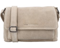 Hide & Stitches Brazos Schoudertas - Suede - Crossbody - Leer - Overslag - Leren Dames Tas - Zand
