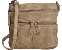 Hide & Stitches Paint Rock Schoudertas - Dames Tas - Zand