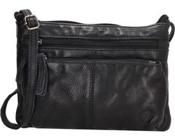 Hide & Stitches Paint Rock Schoudertas - Dames Tas - Zwart