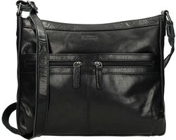 Hide & Stitches San Antonio Schoudertas - Dames Tas - Zwart.