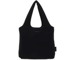 Kapten & Son Schoudertas met laptopvak Skara Cloud Shopper All Black Zwart