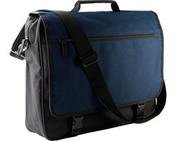 Kimood Documenten tas - donkerblauw - 14 liter - 41 x 10 x 34 cm - schoudertas