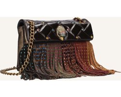 Kurt Geiger London Mini Kensington Fringe Schoudertassen Dames - Bruin - Maat ONESIZE