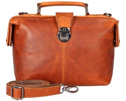 Leather Design Kleine Leren Dokterstas Dames Natural