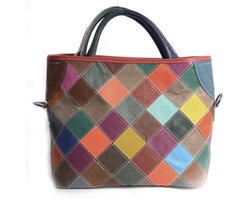 Leren design tas - multi color - 100 % leer - Pomme Chatelaine.NL