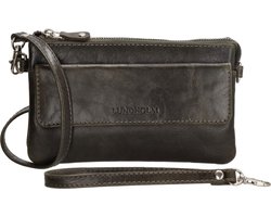 Lundholm Dames Schoudertas- telefoontasje dames leer festival tasje dames crossbody - Olijf Groen | Scandinavisch Design - Myrdal collectie