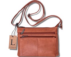 Lundholm leren schoudertas dames groot bruin - schoudertassen dames leer tas dames schoudertas | Lundholm Kopenhagen serie