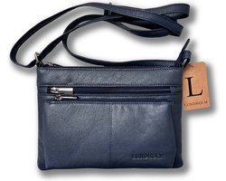 Lundholm leren schoudertas dames groot donkerblauw - schoudertassen dames leer tas dames schoudertas vrouwen cadeautjes | Lundholm Kopenhagen serie