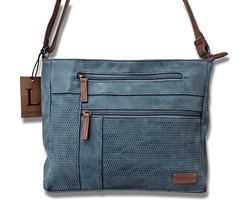 Lundholm Tas Schoudertas Dames topkwaliteit PU leer Jeansblauw - cadeau voor vrouw - Scandinavisch Design | Göta serie