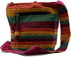 Nepal Schoudertas - Kleurijk - Festivaltas - Nepal - Schoudertas - 25x24x5 cm