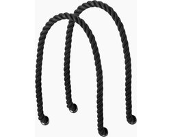 O bag BESTSELLER lange touw hengsels in zwart