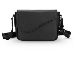 Onyx Flap – Unisex Crossbody Schoudertas – Zwart – Waterafstotend en Verstelbare Band – UrbanMesh