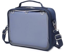 Oxford Ita Bag Transparante Venster Rugzak Schoudertas Crossbody Tas Voor Pins En Badges Anime Fans Collectie Verstelbare Draagriemen Envelop Voor Conventies School Dagelijks Gebruik