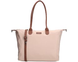 Piero Erbacci Shopper - Schoudertas - Slijtvast & Tijdloos - School - Werk - Ruime Dames Tas - Licht Taupe