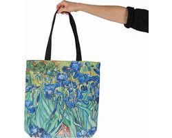 Pitex - Schoudertas - Iris - Vincent van Gogh - Geproduceerd in de EU - Met rits - Waterresistant - Afsluitbaar - Shopper - Duurzaam -