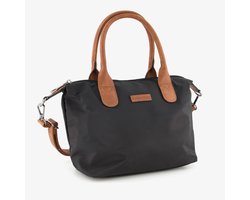 Renato Lucci dames schoudertas zwart cognac