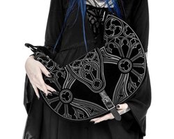 Restyle - Gothic Chapel Hobo Schoudertas - Zwart
