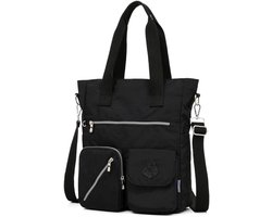 Ruime schoudertas voor dames met meerdere vakken, waterafstotend