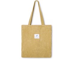 Schoudertas - Dames - Corduroy - Ribstof - Geel
