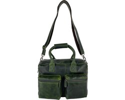 Schoudertas - Groen - Laptoptas - Cowboysbag - Grote Tas - Werktas - Schooltas - Leer - Handtas