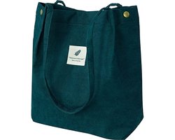 schoudertas - groot - canvas - dames - zwart