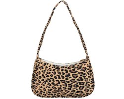 Schoudertas / Handtas | Luipaard Bruin | 23 x 14 x 8 cm | Nylon | Fashion Favorite