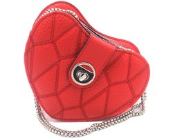 Schoudertas Hart - rood - 18x14.5x7.5cm