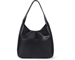 Schoudertas - Schoudertas DamesVintage Leren tas - Retro Schoudertas - Modieuze Dames Schoudertas - Zwart