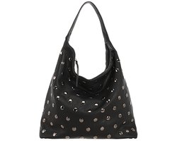 Schoudertas - Veneto - Zwart - Met studs