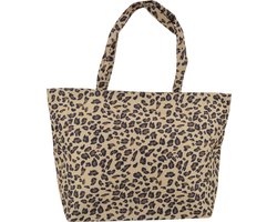 Shopper Leopard - Beige | 57 x 37 x 17 cm | Canvas | Schoudertas/Luiertas | Fashion Favorite