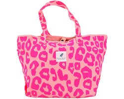 Shopper Leopard - Neon Pink | Schoudertas | 36 x 33 x 18 cm | Canvas/Katoen | Fashion Favorite