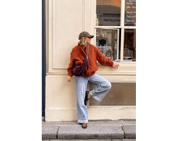 Sissy-Boy - Bruine suède schoudertas