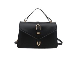 Somstyle Schoudertas - 22 x 15 x 7 CM - Handtas Klein - Crossbody Tas Dames - Zwart