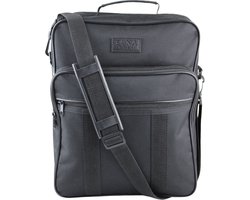 Stevige Werktas Zwart - Schoudertas voor Heren / Dames - Reportertas - Bouw / Chauffeurs Tas - Veel vakken - Weekendtas heren - Hoog model