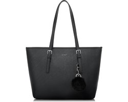 TAN.TOMI Grote Shopper / Schoudertas - Dames - Handtassen - Dames Tas Shopper - Zwart