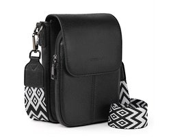 TAN.TOMI Schoudertas - Crossbody Tas - Crossbodytas - Dames Telefoontasje – Grote Capaciteit – PU Lederen Crossbody Tas met Portemonnee – Verstelbare en Afneembare Brede Schouderband - zwart