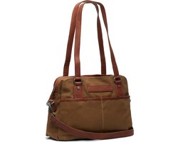 The Chesterfield Brand - Canvas Schoudertas Olijfgroen Milora