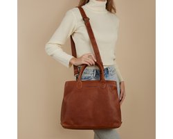 The Chesterfield Brand - Leren Schoudertas Cognac Passau