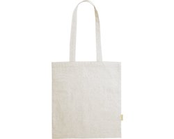 Tote bag - Draagtas - Lang hengsel - Duurzaam - 38 x 42 cm - Gerecycled katoen - beige