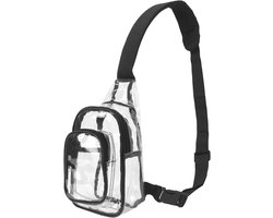 Transparante schoudertas, doorzichtige schoudertas, crossbody schoudertas, transparante borsttas voor vrouwen mannen stadion werk concert reizen