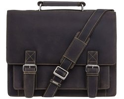 Visconti Hercules XL Messenger Bag - Leraren tas - leder - bruin - kwaliteit