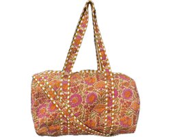 Weekendtas / Reistas Kantha Oranje 49x33 cm