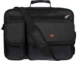 Werktas Liggend Zwart - Schoudertas voor Heren / Dames - Reportertas groot - Bouw / Chauffeurs Tas - Veel vakken